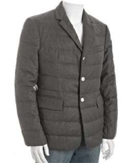 Moncler grey quilted wool cashmere down fill jacket   up to 70 