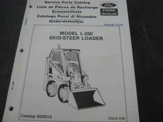 FORD NEWHOLLAND L 250 SKID STEER SERVICE PARTS CATALOG  