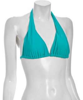 Vix Swimwear Hermanny by Vix turquoise sliding halter bikini top 