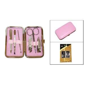    Pink Manicure/pedicure Grooming Set with 6 Set Pieces Beauty