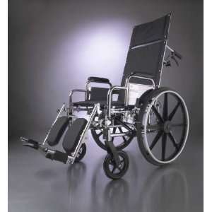 Medline Excel Narrow Recliner Wheelchair, 300 Lb Weight Capacity, 16 
