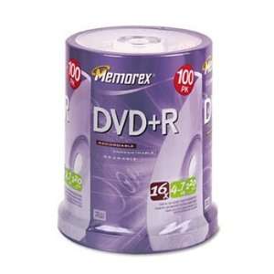  Memorex® DVD+R Recordable Disc DISC,DVD+R,16X,100/SPNDL 