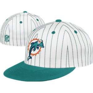  Miami Dolphins Reebok Pinstripe Structured Fitted Hat 