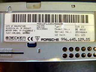BECKER (radio / CD) CDR23 (BE 6612) + Amp (BE6600) from 2004 Porsche 