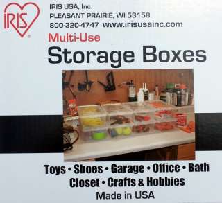 NEW 14 Clear Plastic Storage Boxes with Lids Shoe Box Size Multi 