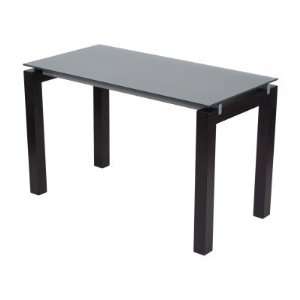  ITALMODERN Barette Laptop Desk with Glass Top Wenge 