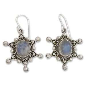  Moonstone dangle earrings, Radiant Star Jewelry