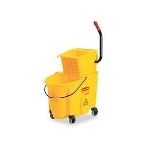   26 Quart Side Press Mop Bucket & Wringer Combo, Yellow