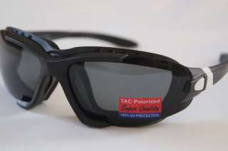Polarized Changeable Sunglasses (bk w/smoke lens)+case  