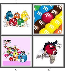 PORCELAIN WALL TILE M&MS M & M CANDY RED YELLOW BLUE GREEN 
