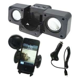    Car Holder+Black Speaker Fold up Docking Station For Sandisk Sansa