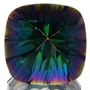 Rainbow Mystic Topaz Quartz Concave Cushion Unset Loose Gemstone 14mm 