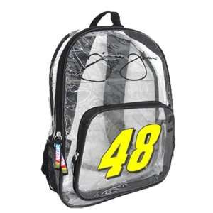  #48 Jimmie Johnson Nascar Clear Backpack By Olivet 