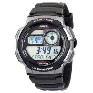 Casio Mens AE1000W 1BVCF Silver Tone and Black Digital Sport Watch 