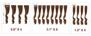 Freeship Clip on in Wavy Curly Hair Extensions Hairpieces 16PCS 23 