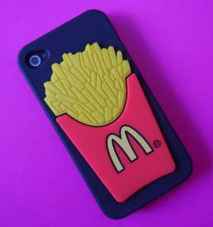 Black McDonalds Rubber Silicone Case Cover Skin For Apple Iphone 4S 