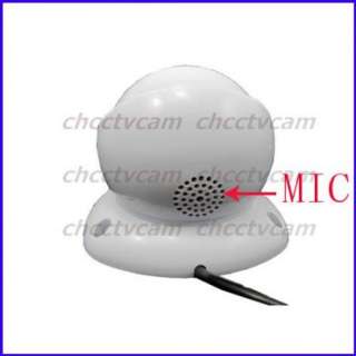 Mini Security CMOS IR CCTV Audio Color Dome Camera Mic  
