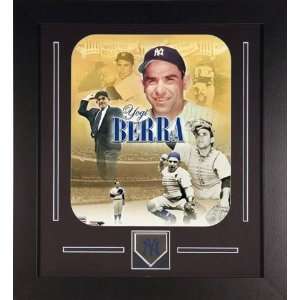 Yogi Berra New York Yankees MLB Framed Photograph Career Collage with 
