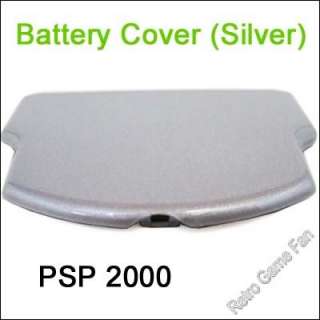 Silver Sony PSP 2000 Slim /Battery Door Cover/Case Replacement Repair 