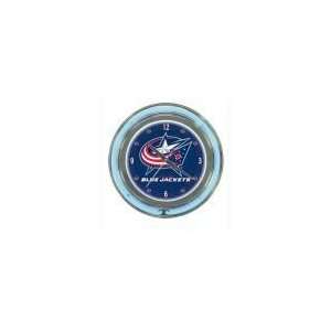  NHL Columbus Blue Jackets Neon Clock   14 inch Diameter 