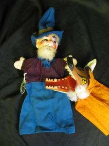 16 WIZARD & 11 RARE Wood FOX Puppets Germany  