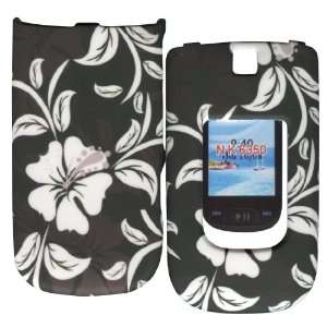  White Flowers on Black Nokia 6350 at&t Case Cover Hard 