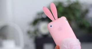 Hot Pink Bunny Rabbit Silicone Case for iPhone 3G 3GS  