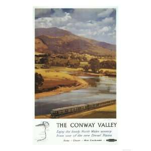  North Wales, England   Conway Valley Scene British 