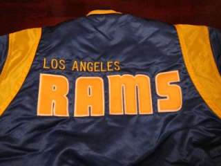   Early 80s Starter Mens Los Angeles Rams NFL Football Satin Jacket Sz L