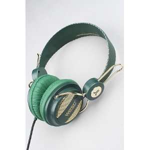  WeSC The Oboe Golden Headphones in Dark Green,Headphones 