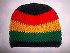 rasta color beanie (handcrafted)