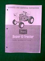  SUPER 12 TRACTOR 917.25510 RIDING MOWER MANUAL  