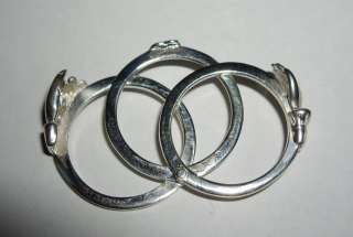 English Platinum Fede Gimmel Ring Craftsman Made  