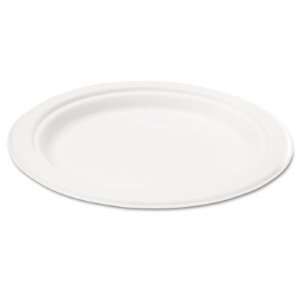 Bagasse 6 Plate   Round, White, 125/Pack(sold in packs of 