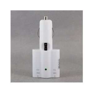  Shaped Dual USB Car Charger for iPhone iPod PDA (White) Electronics
