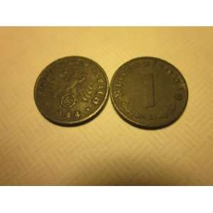  German coin 1 Reichspfennig(zinc) 1944A 