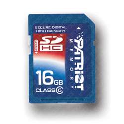 Patriot 16GB SD SDHC Class 6 Flash Memory Card 16 GB  
