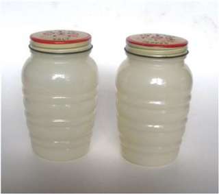  Glass Ribbed Grease Jar and Salt & Pepper Shakers Range Set  
