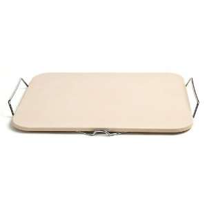   15 x 12.1 Rectangle Ceramic Baking/Pizza Stone with Wire Frame