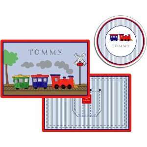  personalized placemat   all aboard