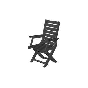  PolyWood Captain Recycled Plastic Arm Patio Dining Chair 