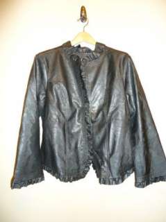 Hot in Hollywood Ruffled Military Jacket BLACK XL  