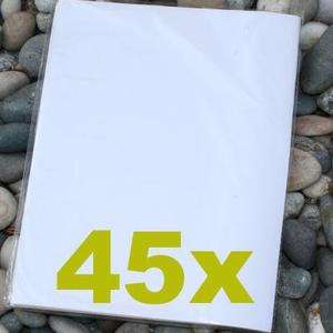 45 Sheets A4 Shipping Label Paper Self Adhesive White  