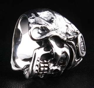 SKULL WW2 AXIS AVAITOR PILOT RING JEWLERY.