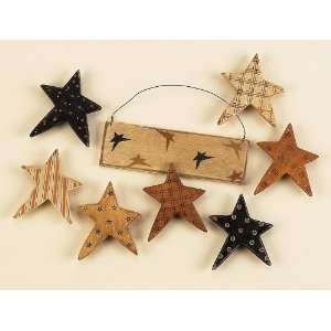 Primitive Country Star Patterned Magnets 