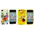 Sunflower+Smil​ey Face Case Cover Accessories For iPhone 4G 4S 4