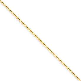 New 14K Gold 1.3mm Solid Cable 9 Chain Bracelet  