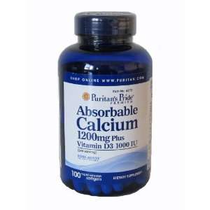  Puritans Pride Absorbable Calcium 1200mg Plus Vitamin D3 