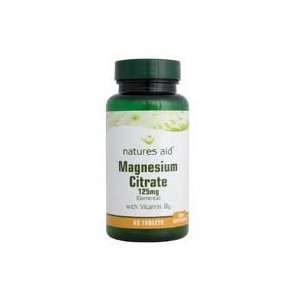  Natures Aid Magnesium Citrate 125mg (with Vitamin B6) 60 