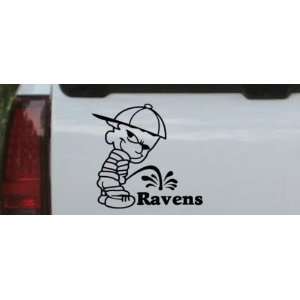 Pee On Ravens Car Window Wall Laptop Decal Sticker    Black 8in X 7 